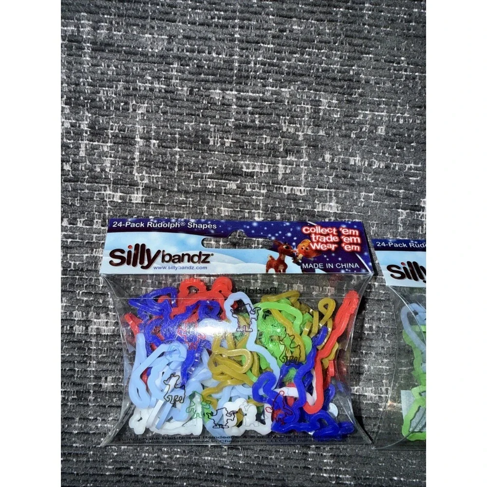 Silly Bandz Silicone Bracelets Rudolph Shapes Lot Of 2, New In Package, 24/PK